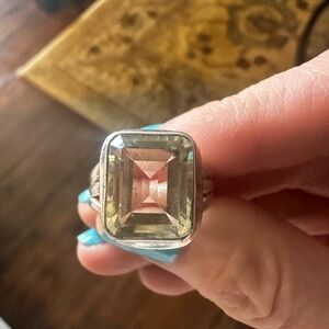 Yellow topaz size 7 ring